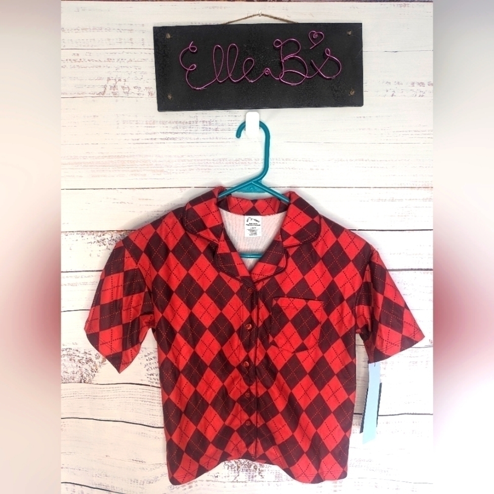 NWT Art Class Button Down Sleepwear Top L